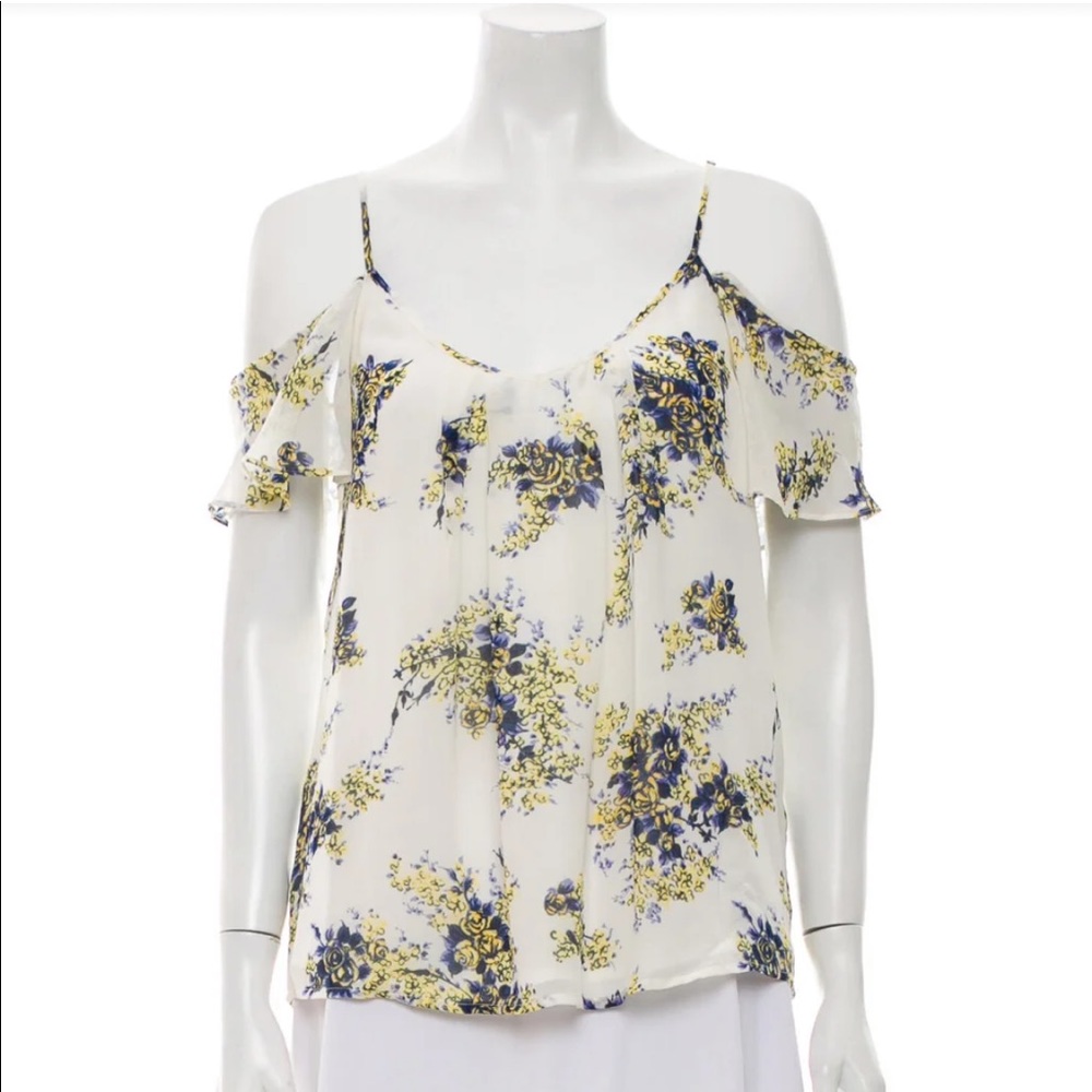 Joie printed off the should blouse